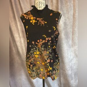 Daniel Rainn Black Ruffled Neck Top NWT Stitch Fix